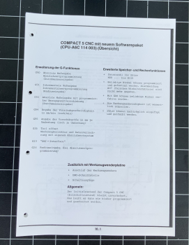 EMCO Compact 5 CNC Handbuch A6C114003