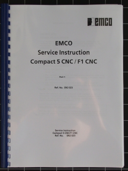 EMCO Compact 5CNC / F1 CNC Service Instruction (English)