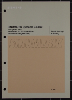 Siemens Sinumerik Systeme 3/8/800 Meßzyklen Teil 0 Projektierungsanleitung