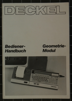 Deckel Geometrie-Modul Bediener-Handbuch