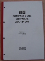 EMCO Compact 5 CNC Handbuch SW A6C114004 Ref. Nr. DE2024