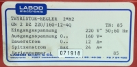 Labod 2-Puls Thyristorverstärker GN2DZ 220/160-12-4Q